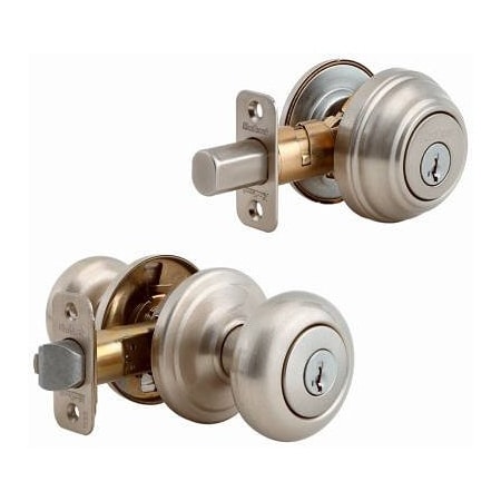 Kwikset Sat NI KnobDeadbolt 991J 15 SMT CP K4